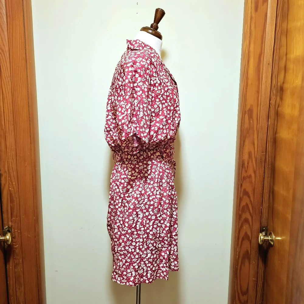 Vintage Red Fruit Print Romper with Matching Belt - Picture 3 of 5